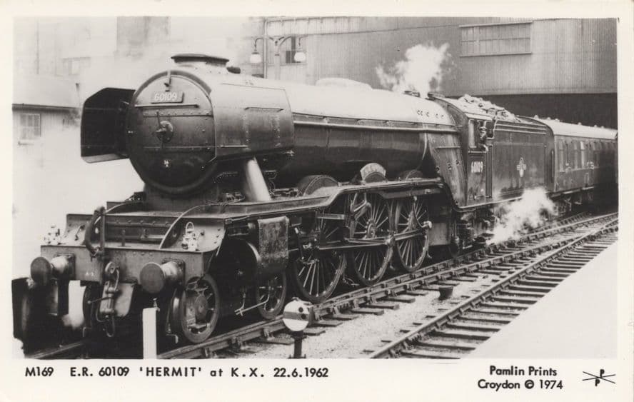 M169 E. R. 60109 Hermit at KX in 1962 Train Railway Postcard