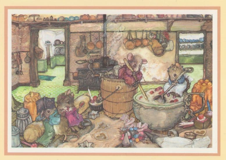 Mabel Lucie Attwell Mouse Mischief Mice Cookery Cooking Postcard
