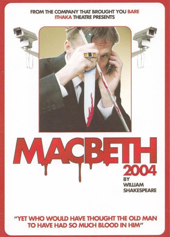 Macbeth 2004 Gory Horror Play New Vic Theatre Gala Poster Postcard Style Card