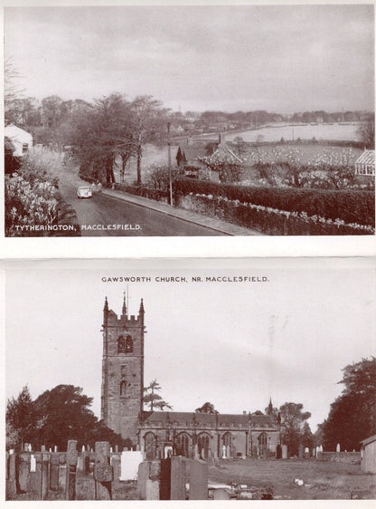 Macclesfield Sepia Tone Old Folding Postcard Book