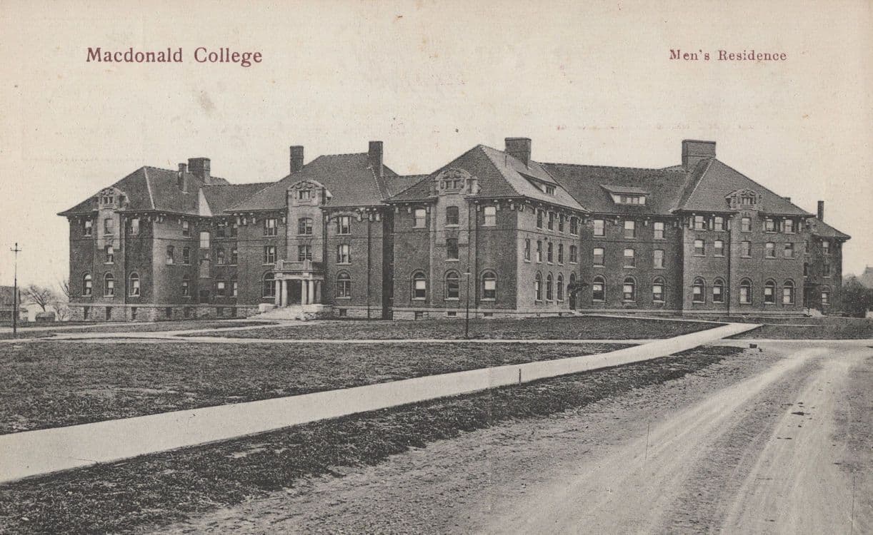 Macdonald College Montreal Mens Residence Canada Old Postcard