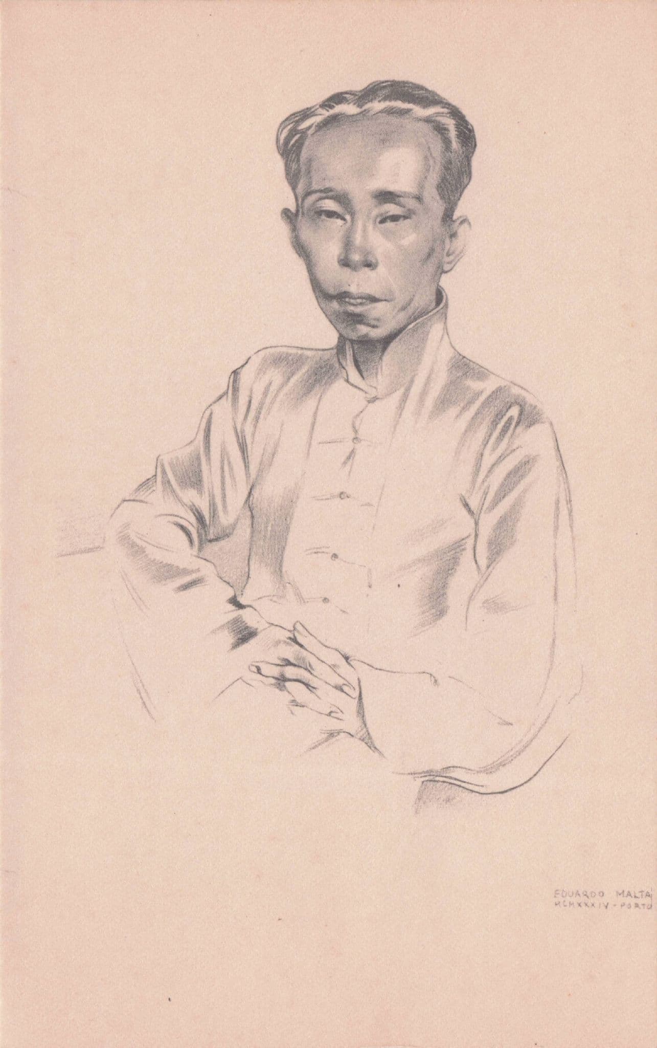 Macua Lu-Fu Chinese Man Portugal Empire 1937 Exposition Postcard
