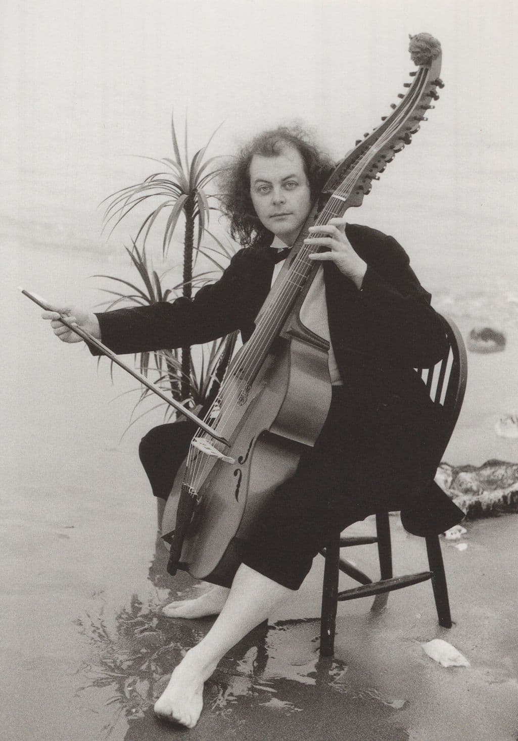 Mad Cello Bass Player Musician In Broadstairs Beach Sea Postcard