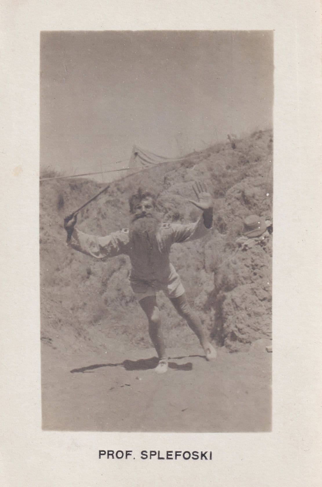 Mad Crazy Lunatic Professor Teacher Antique Postcard