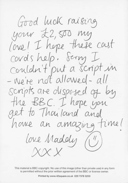 Maddy Hill BBC Eastenders Hand Signed Cast Photo & AMAZING REVERSE