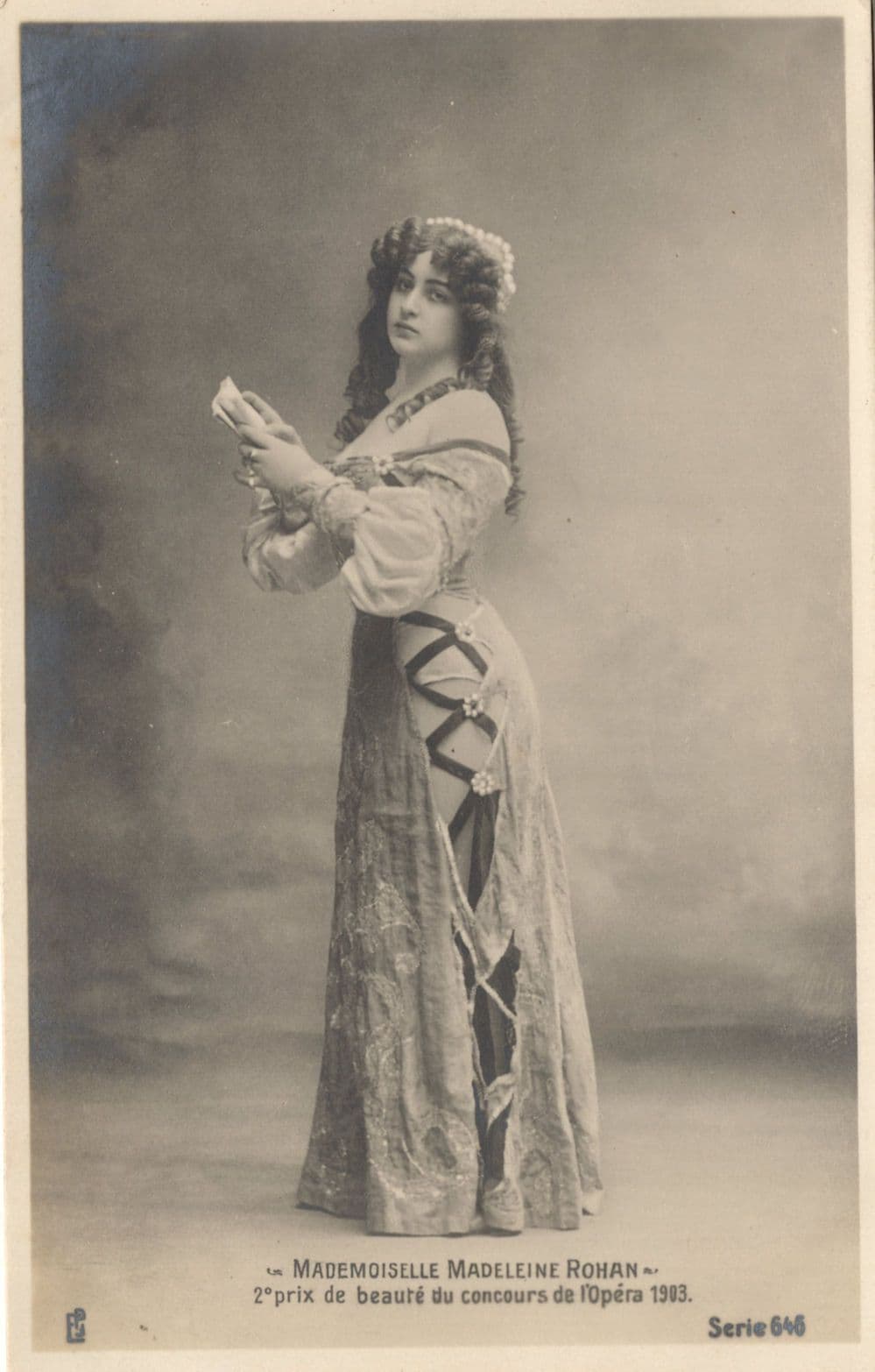 Madeleine De Rohan French 1903 Glamour Lady Winner Rare Opera Postcard