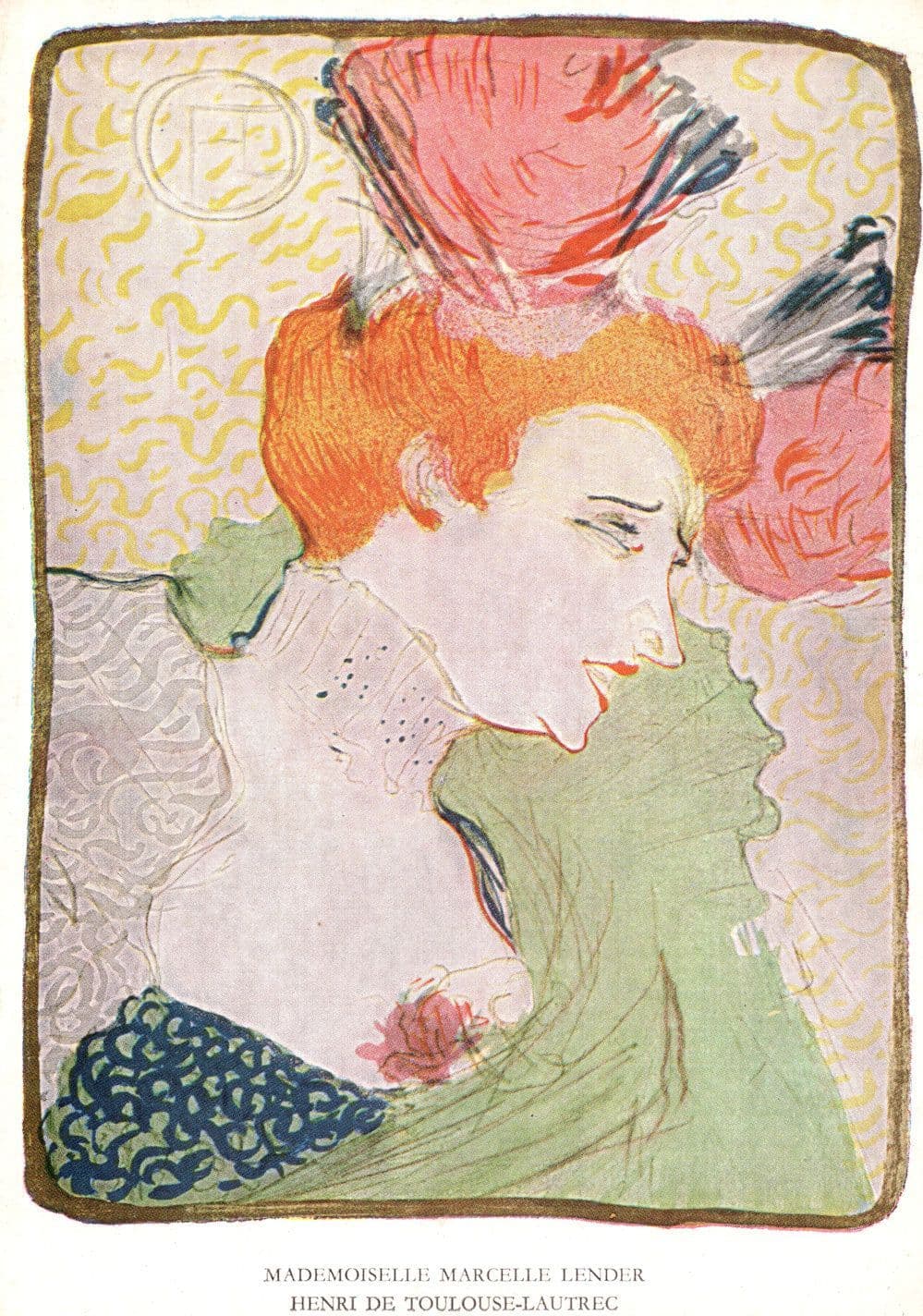 Mademoiselle Marcelle Lender Toulouse Lautrec Medici Old Painting Postcard
