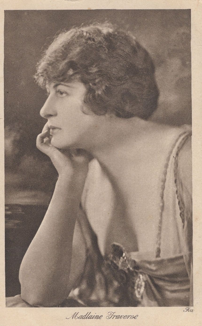 Madlaine Traverse Silent Film Star Antique PB Old Actress Postcard