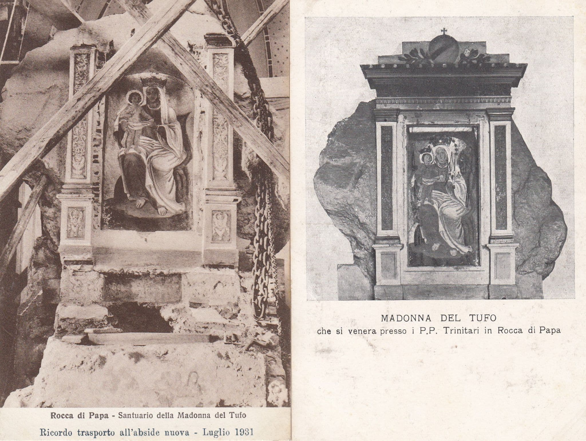 Madonna Del Tufo Trinitari In Rocca Di Papa Holy Mary 2x Postcard