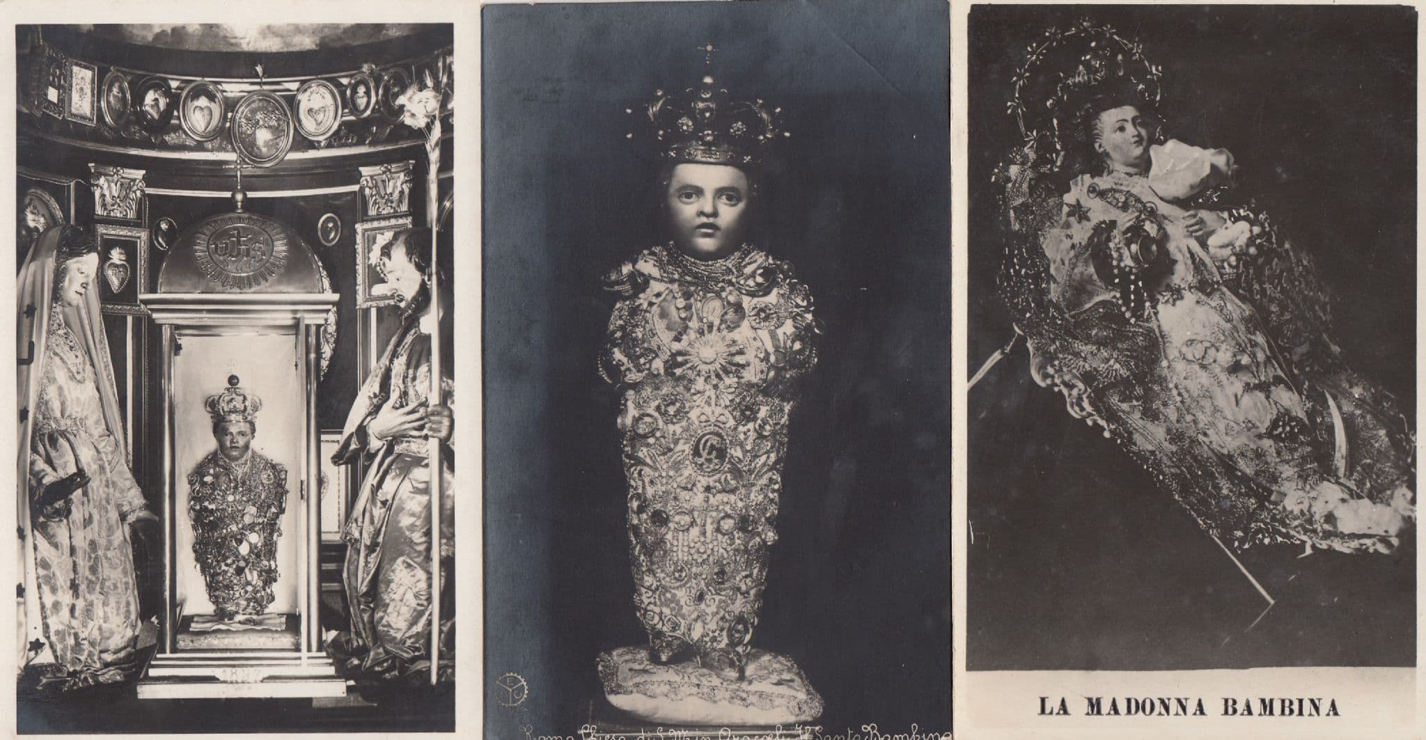 Madonna La Madonna Bambina Real Photo & Antique 3x Postcard