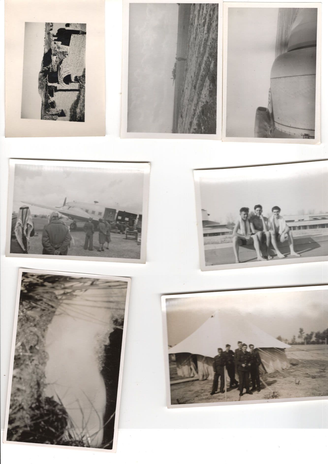 Mafraq Middle East Arabic Vintage 1950s Military Plane Photo s