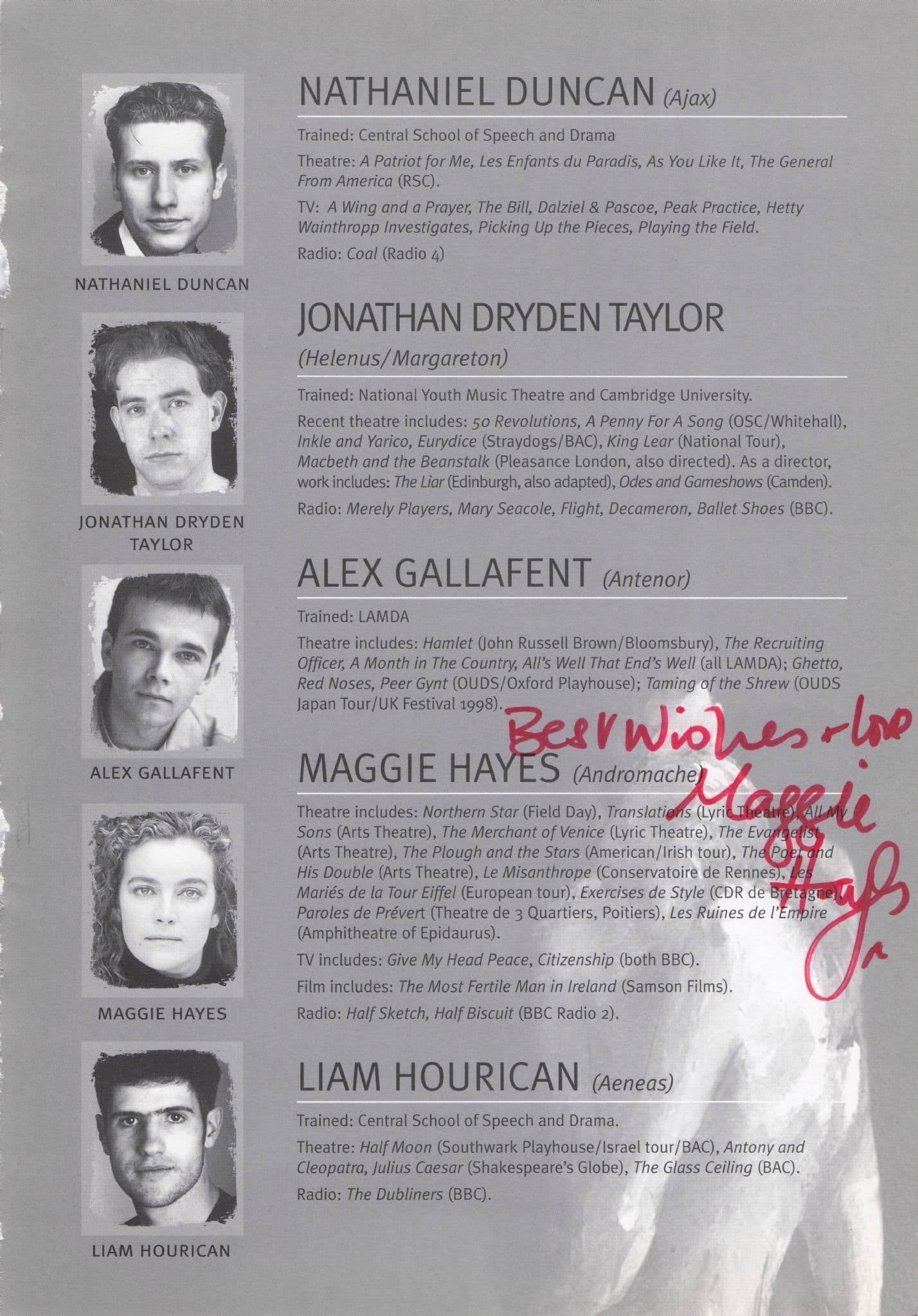 Maggie Hayes Game Of Thrones Hand Signed Photo Theatre Page