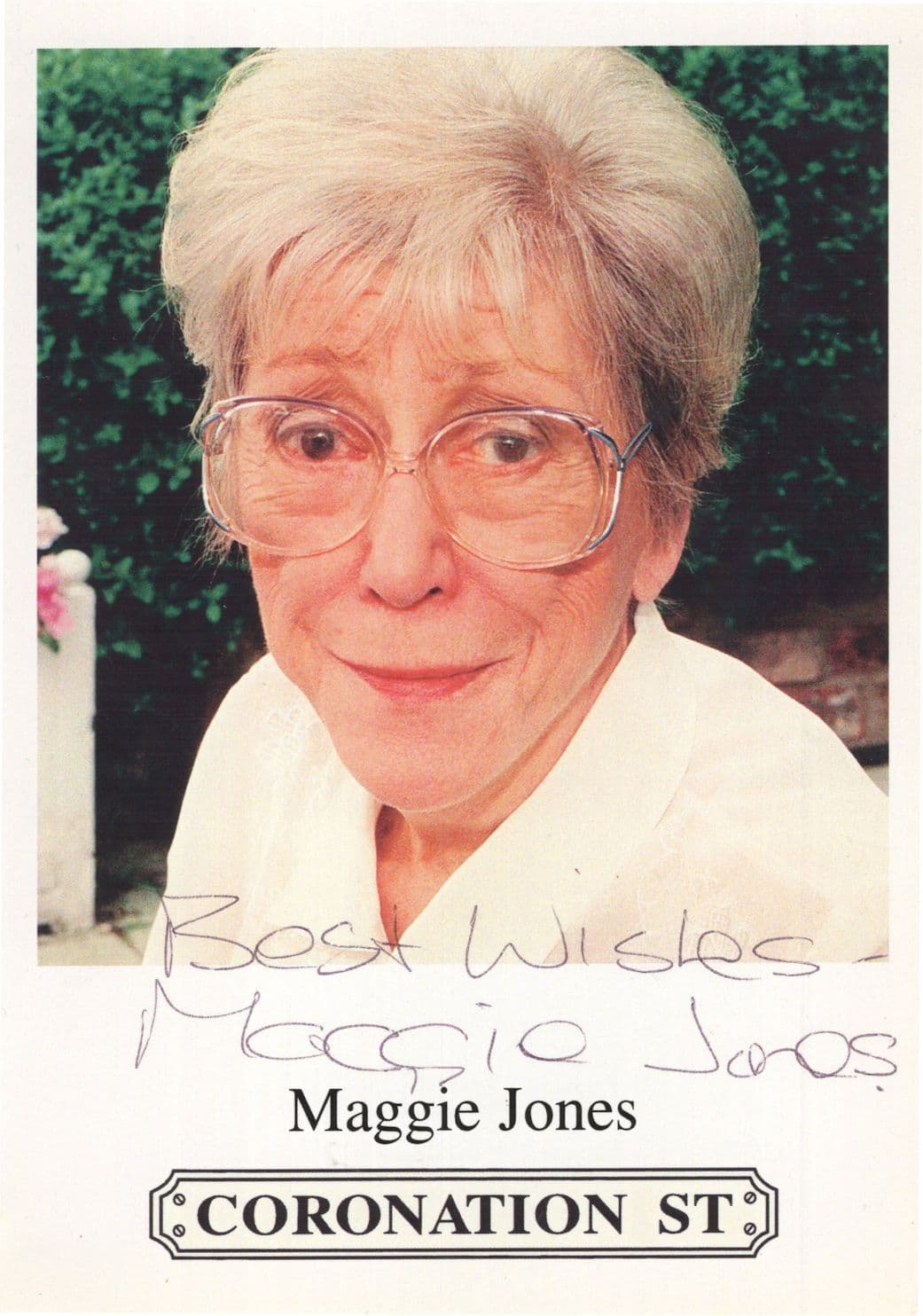 Maggie Jones Coronation Street Hand Signed Cast Card Photo