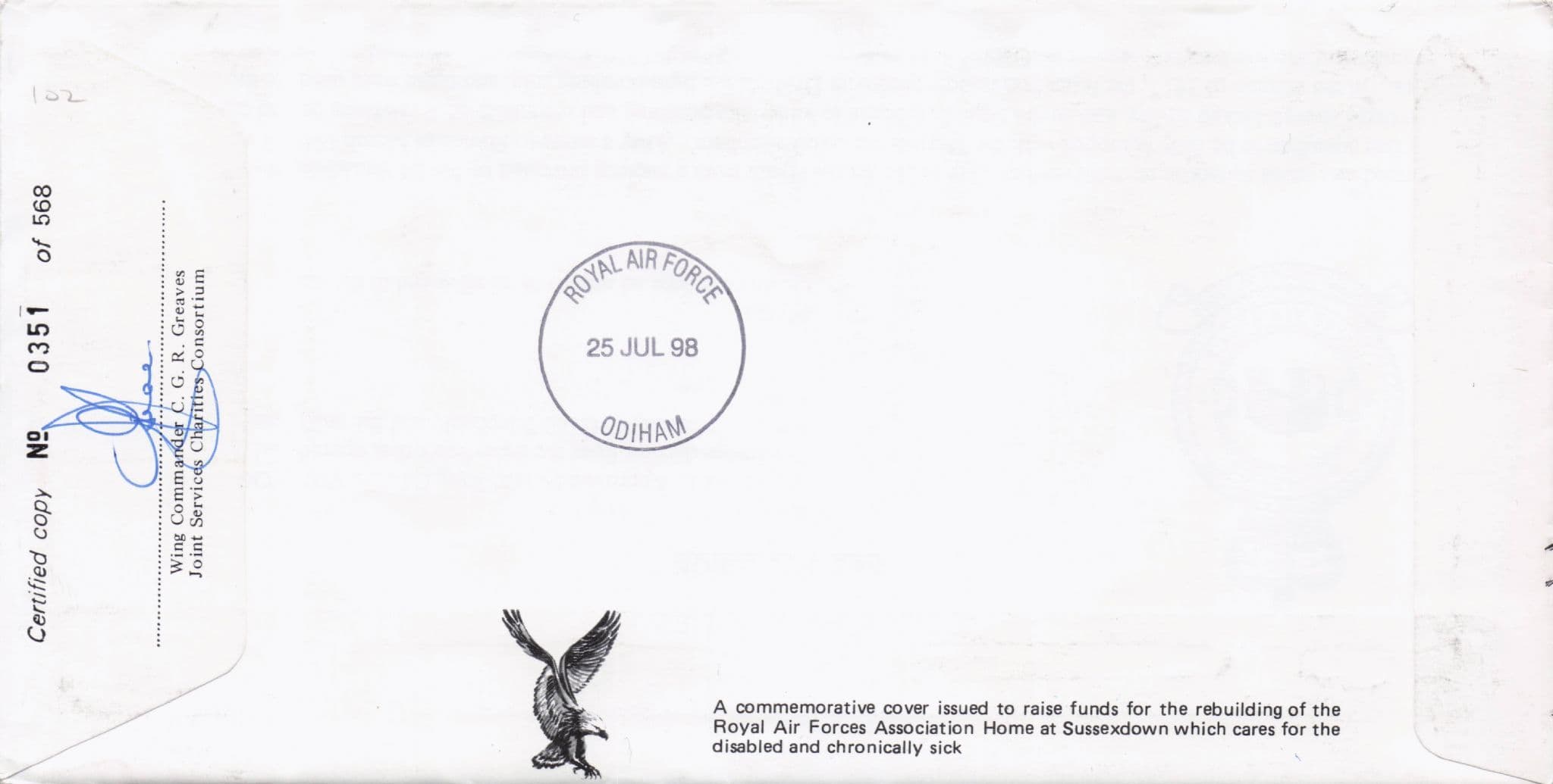 Magical Worlds Lewis Carroll Squadrons Of The Royal Air Force Hand Signed FDC