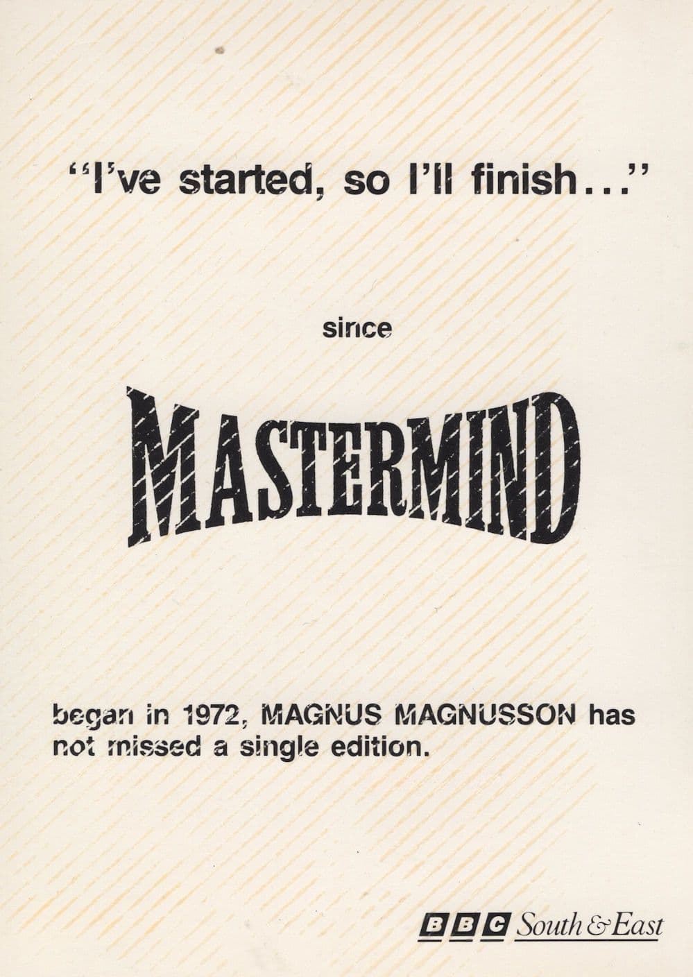 Magnus Magnusson Mastermind Chair Official Hand Signed Photo