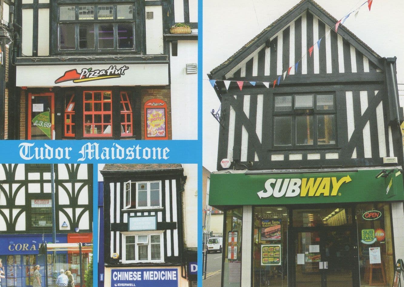 Maidstone Subway Sandwich Corals Chinese Medicine Shop Postcard