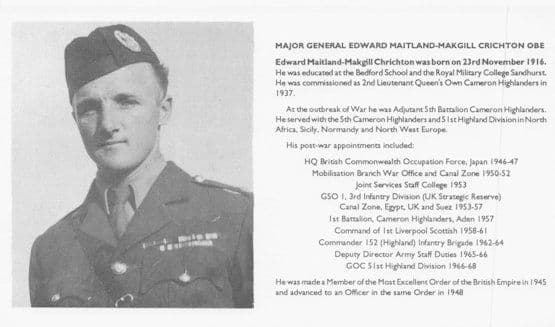 Major Edward Crichton Peter Watson WW2 Battle Of El Alamein Hand Signed FDC