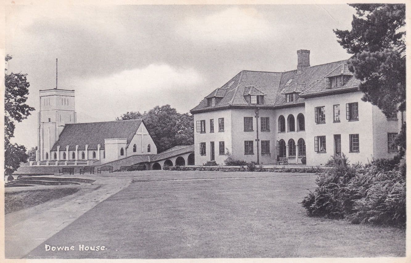 Making Friends at Downe House School Berkshire Old Postcard