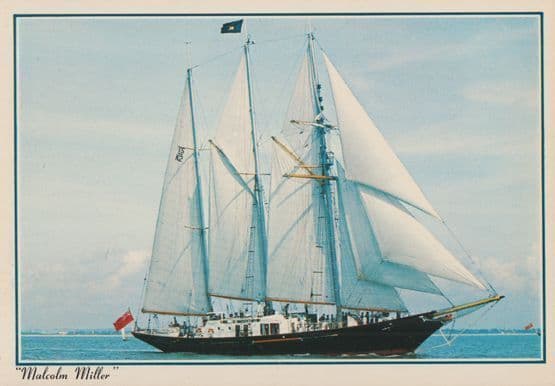 Malcolm Miller Tall Ship 1970s Arthur Dixon Painting Postcard