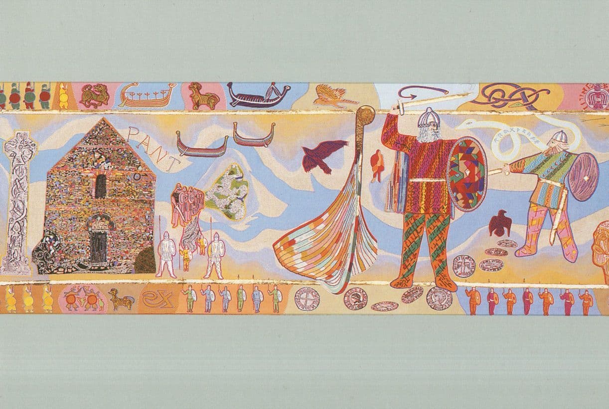 Maldon Essex Medieval Knight Shield Armour Embroidery Postcard