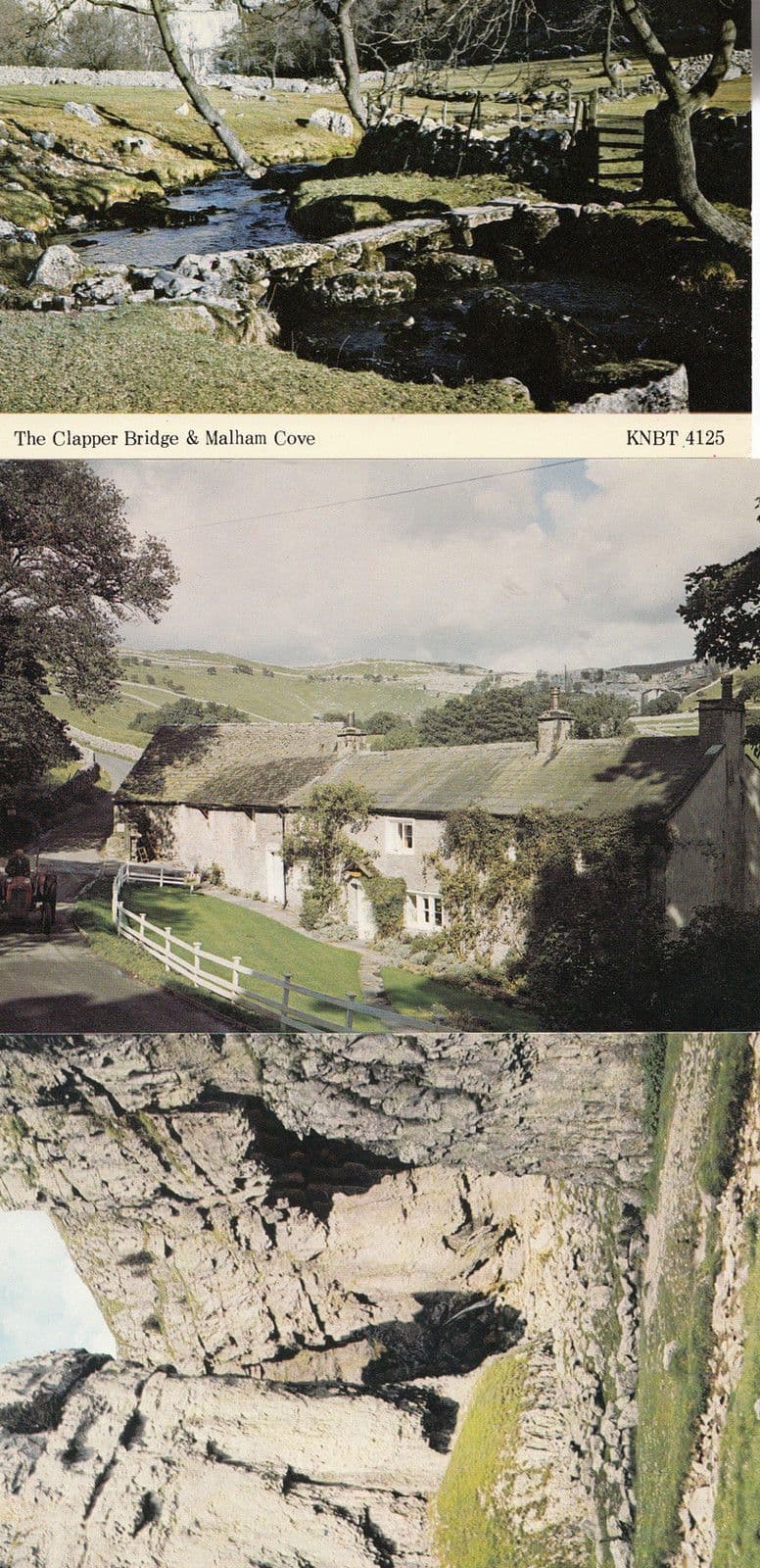 Malham Clapper Bridge Townhead Gordale Scar 3x Postcard s