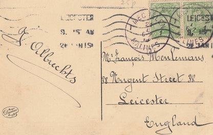 Malines Gare French Train Station & History WW1 Antique Postcard