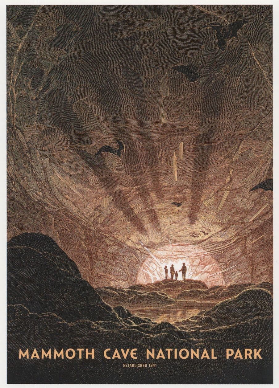 Mammoth Cave National Park Frozen Niagara Falls USA Postcard