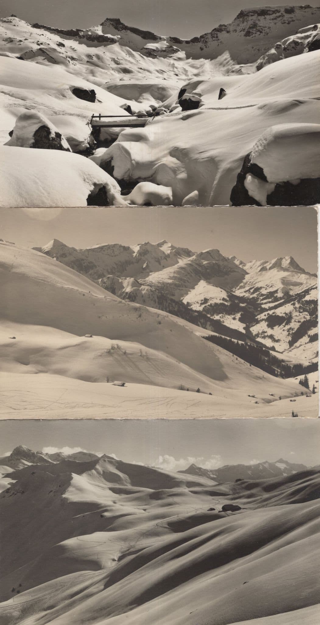 Man Made Bridge Adelboden Winter Wonderland 3x Switzerland Postcard s