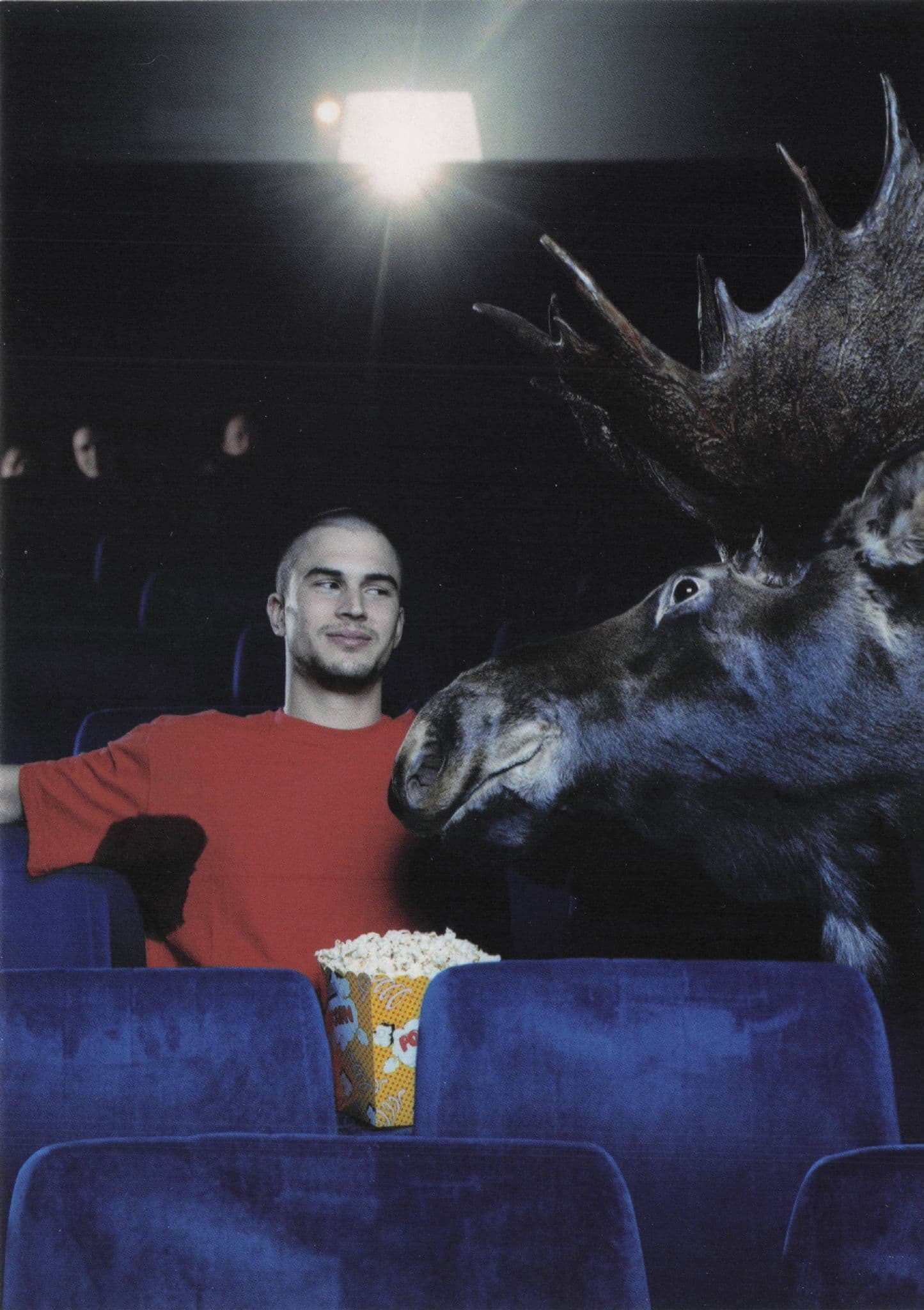 Man Wearing Lynx Deodorant Gets Amorous Antler Comic Advertising Postcard