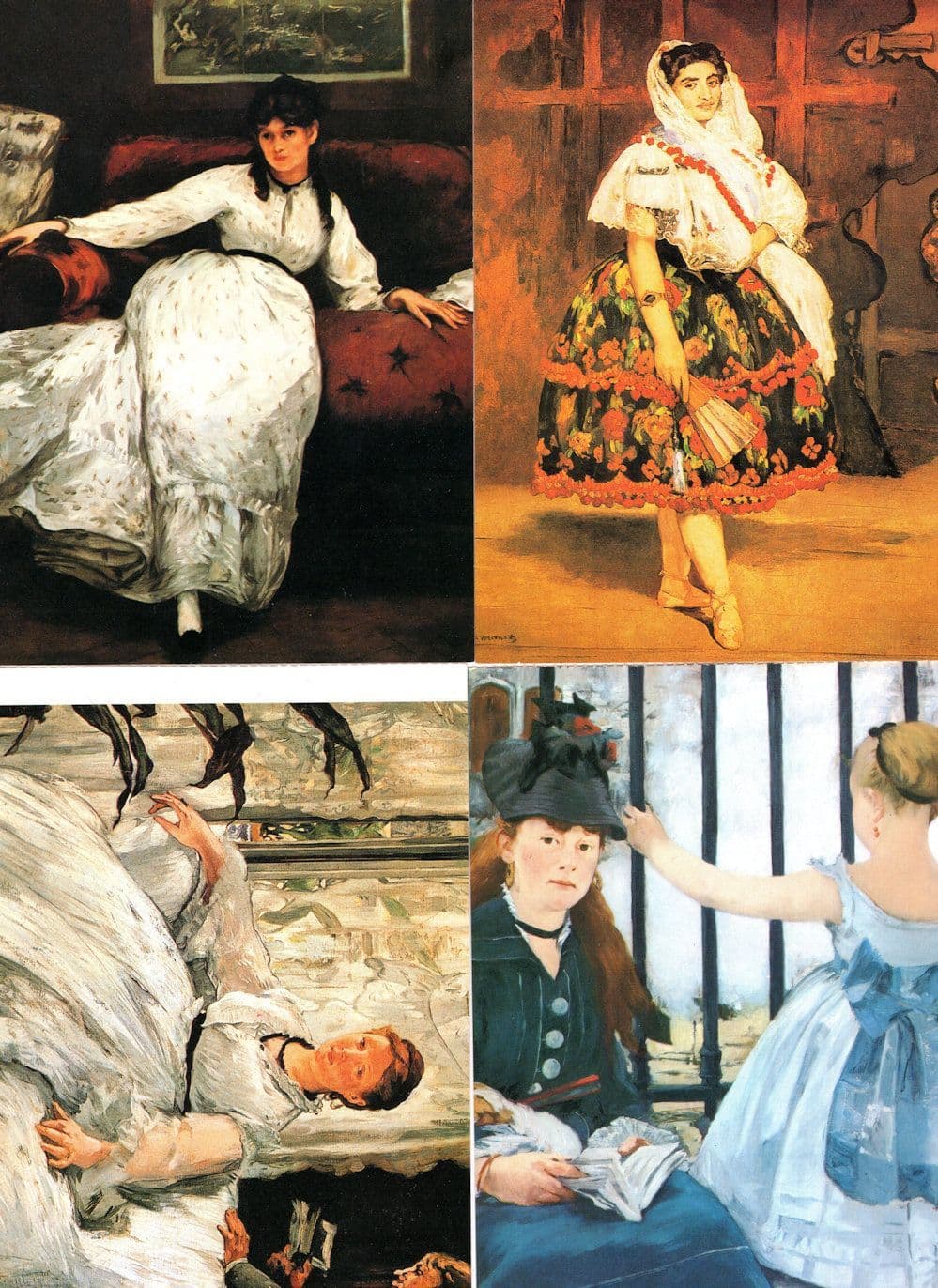 Manet Lola De Valence The Reading 4x Women Portrait Painting Postcard s
