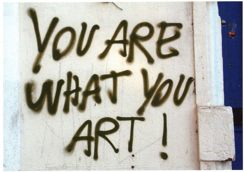 Mannheim American You Are What You Eat Street Art Graffiti Postcard