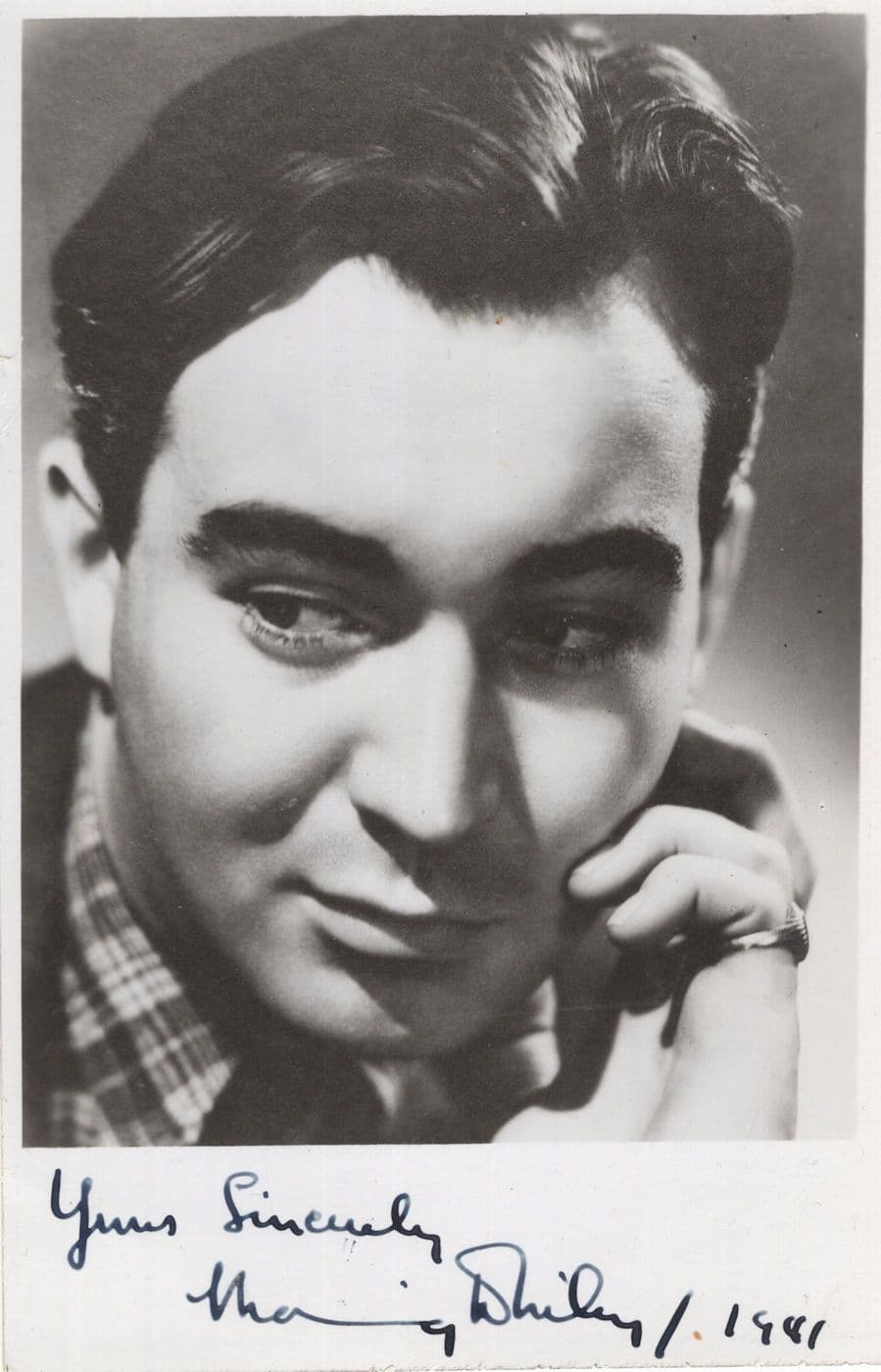 Manning Whiley Pimpernel Smith Uncle Silas WW2 Actor Hand Signed Photo