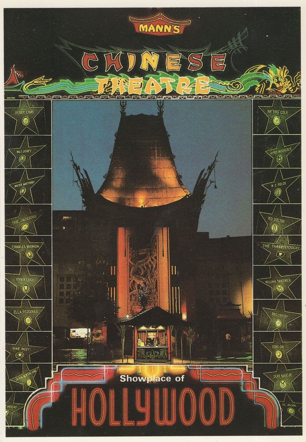 Manns Chinese Theatre Hollywood Postcard