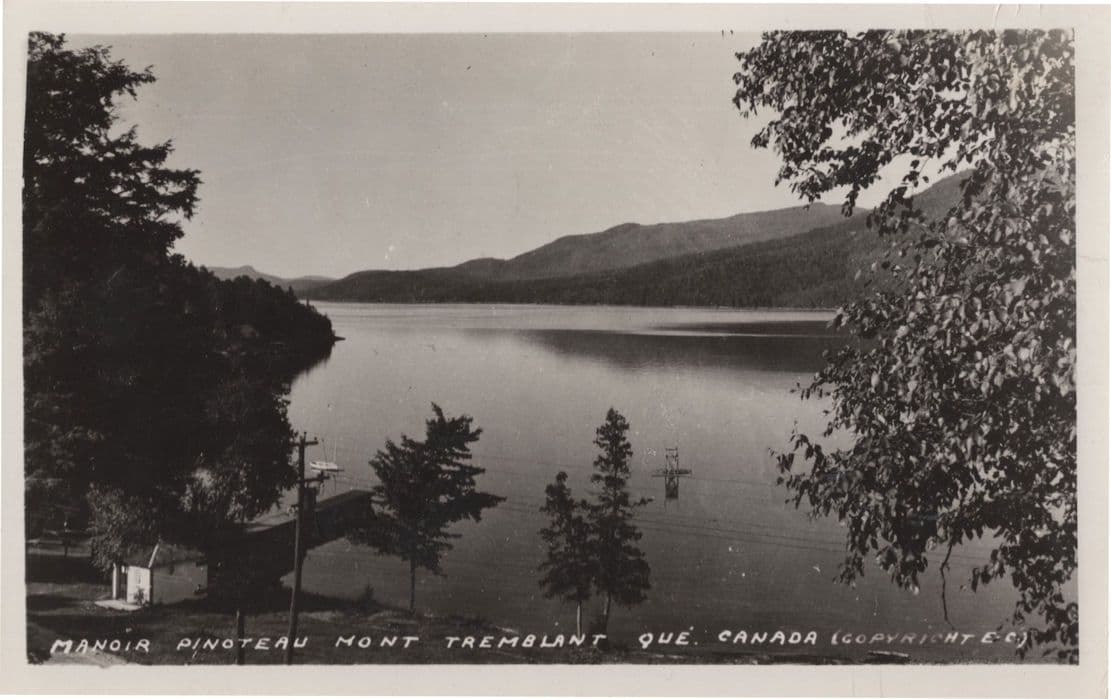 Manoir Pinoteau Mont Tremblant Que Canada WW2 Old RPC Postcard