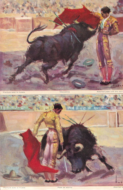 Manolette Great Bullfighter Grand Torero Painting Postcard Book