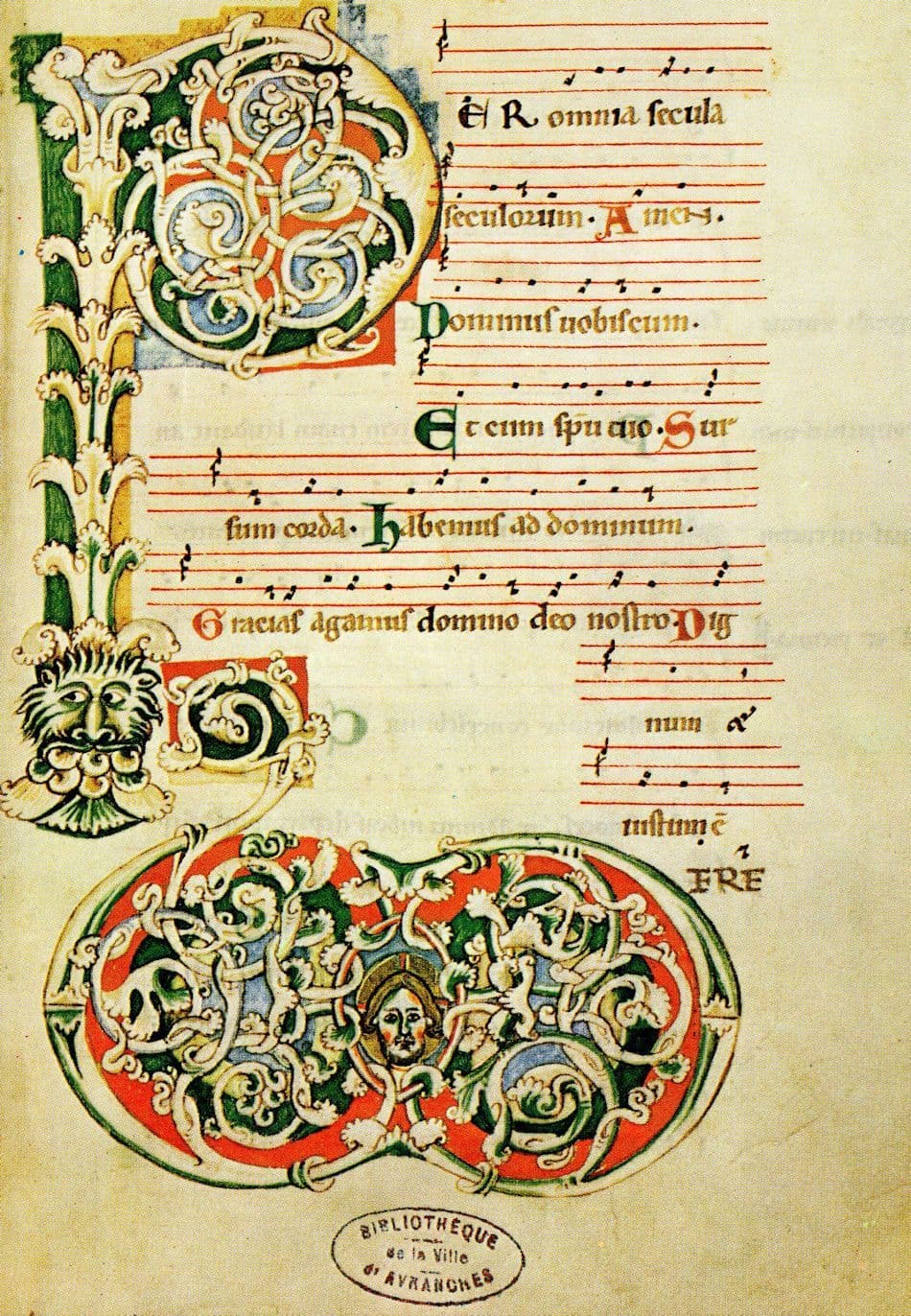 Manuscrits Du Mont Saint Michel Primable Du Chant De La Preface Postcard