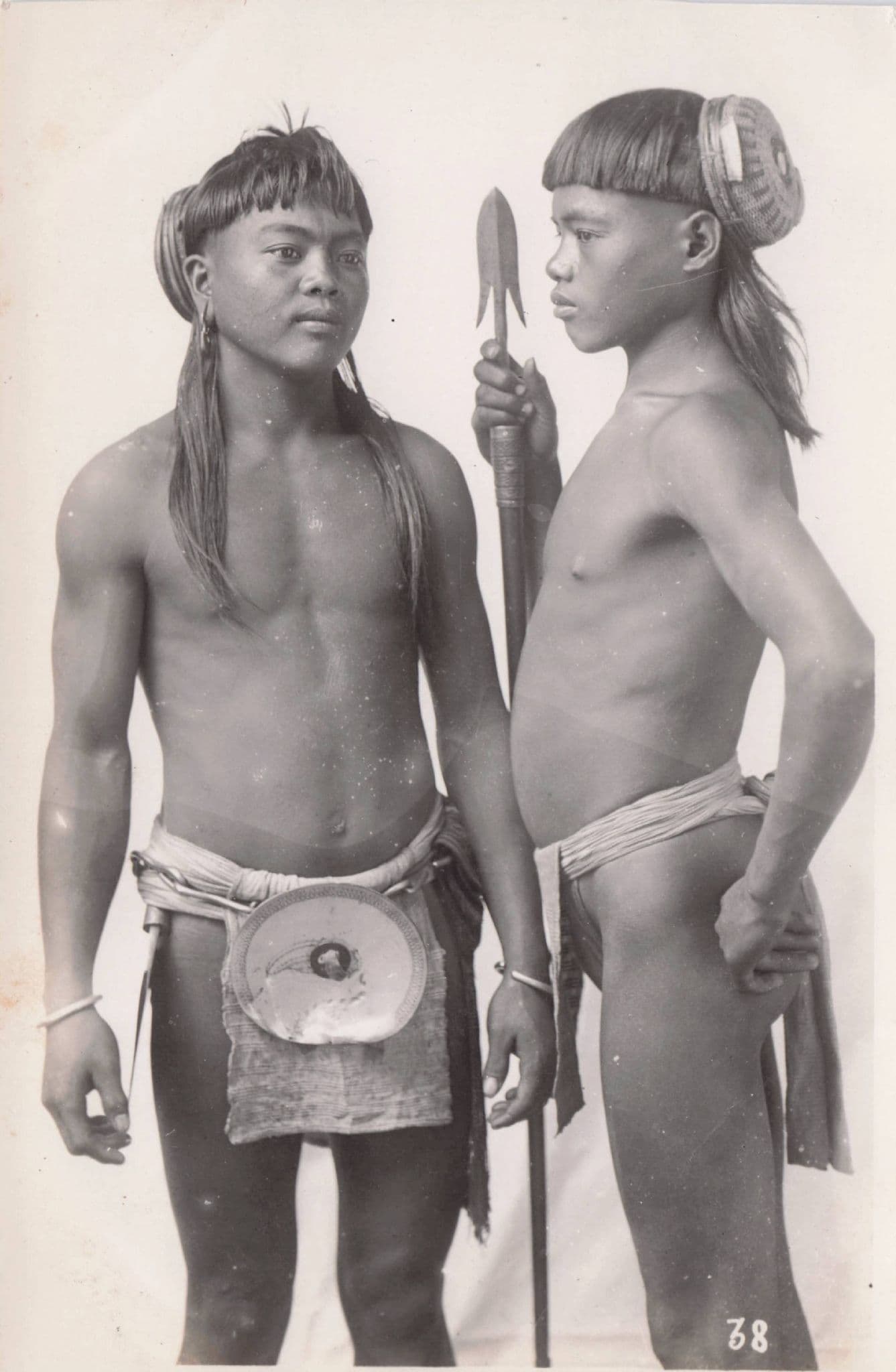 Maori Children Warriors New Zealand Old Plain Back Photo Postcard