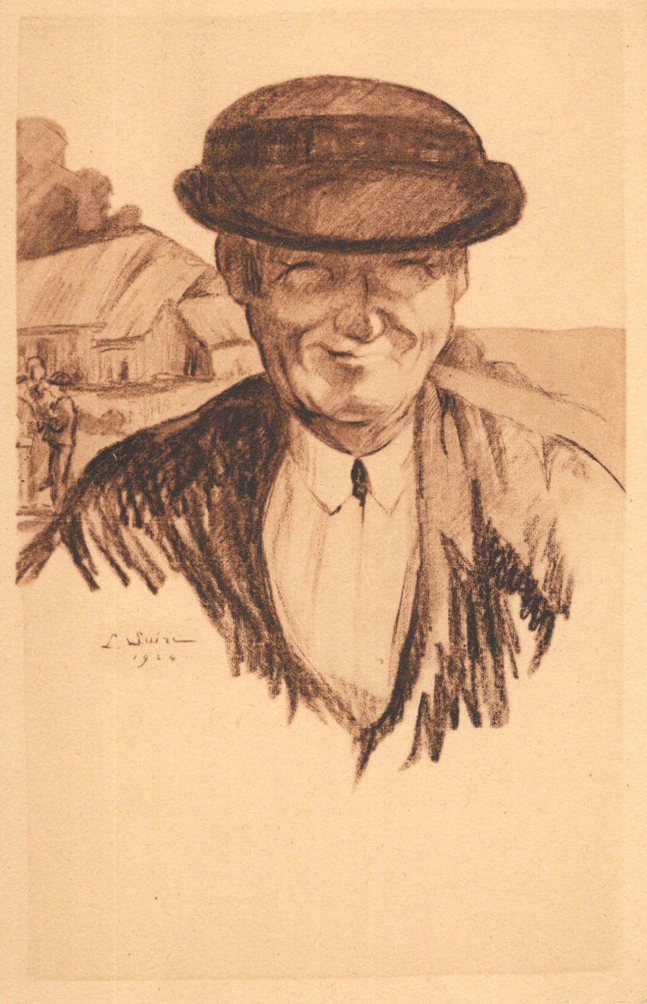 Maraichin Raymond Bergevin French Caricature Artist Illustrator Old Postcard