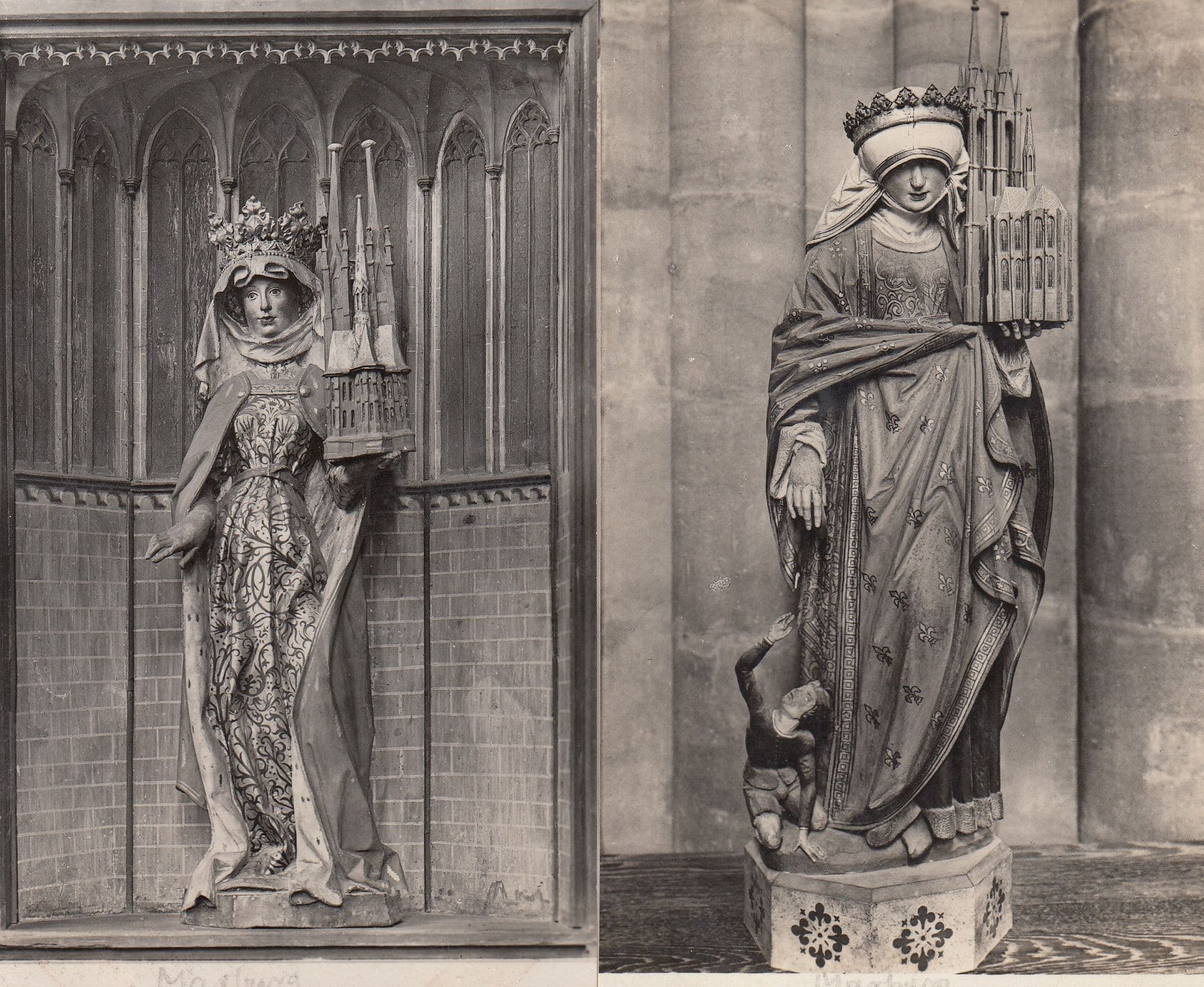 Marburg Elisabethkirche 2x Old German Religious Postcard s