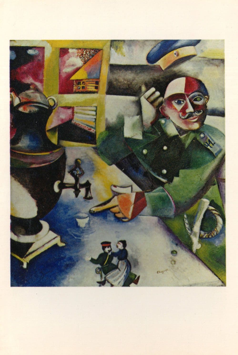 Marc Chagall The Soldier Drinks Alcohol 1912 Military Painting Postcard