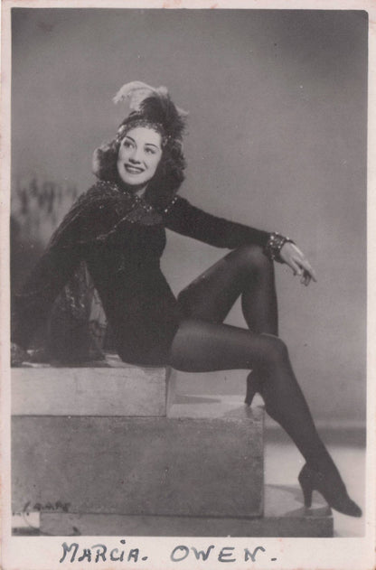 Marcia Owen London Old Theatre Actress WW2 Hand Signed Photo