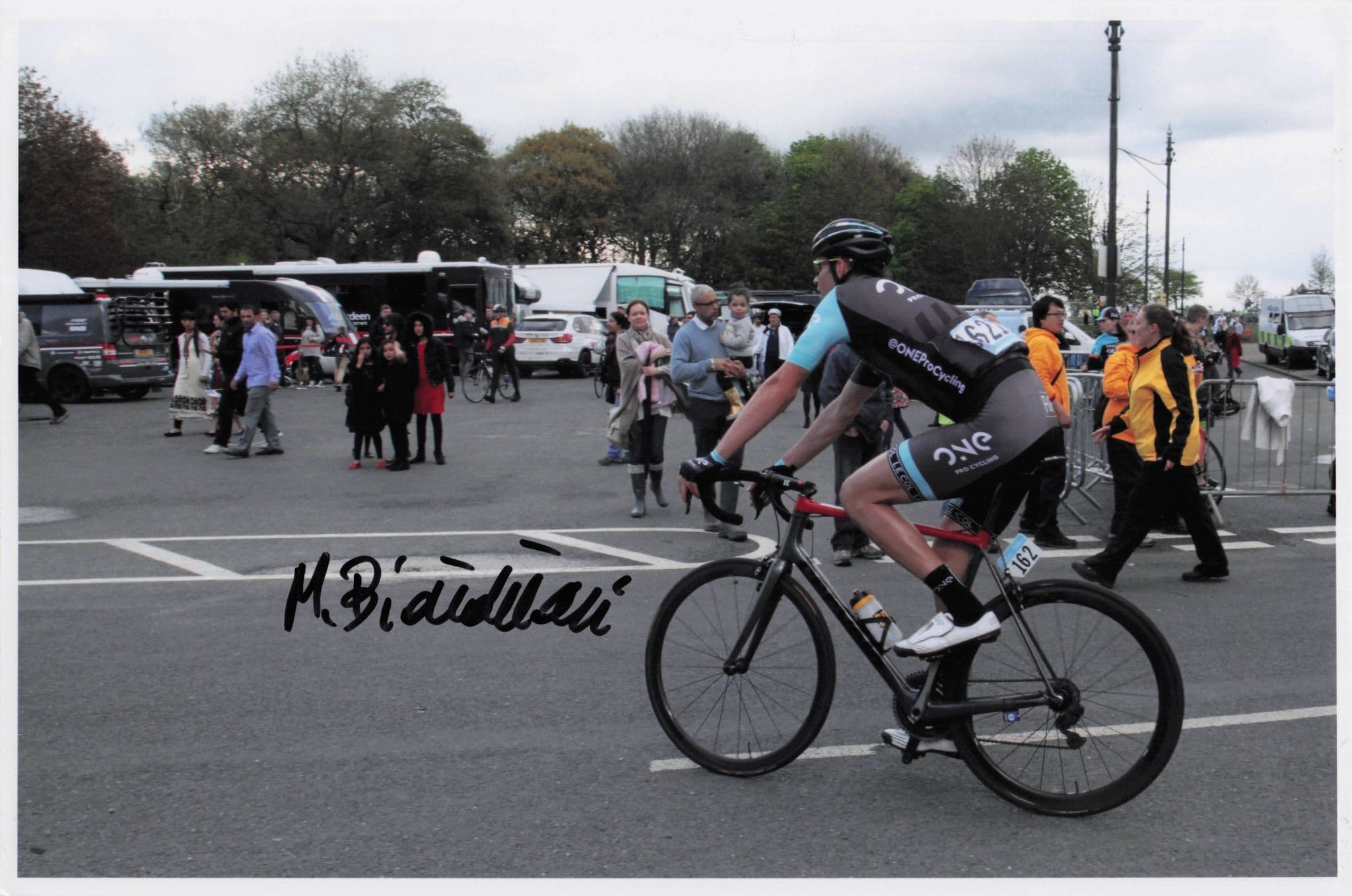 Marcin Bia?ob?ocki Polish Cyclist 2015 Poland 12x8 Yorkshire Tour Hand Signed Photo