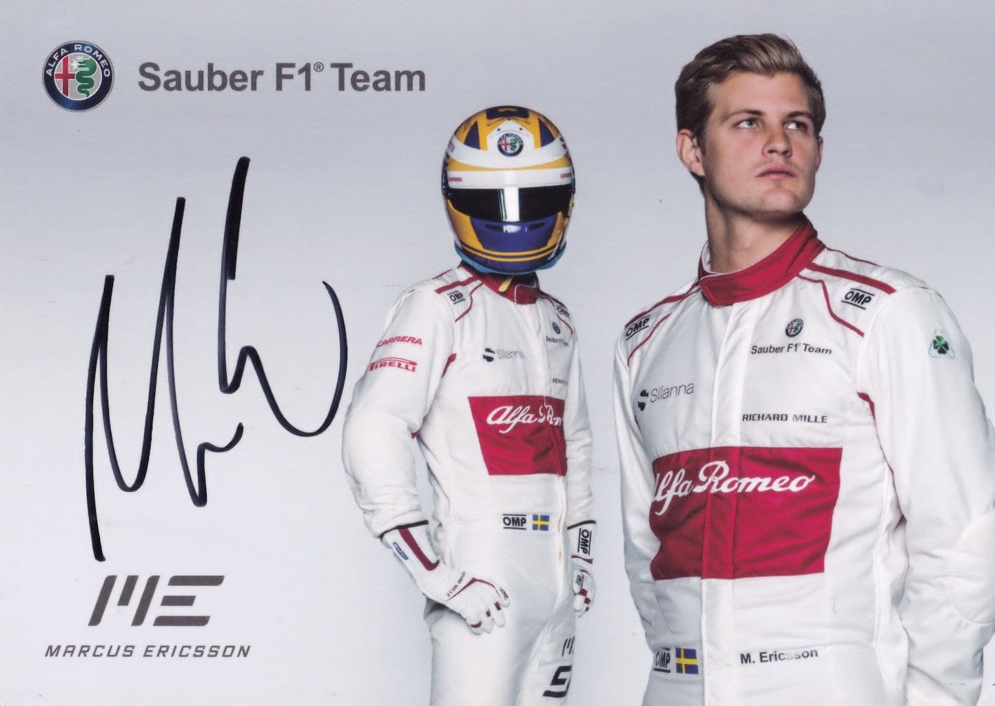 Marcus Ericsson Sauber Team F1 Formula 1 Grand Prix Hand Signed Photo