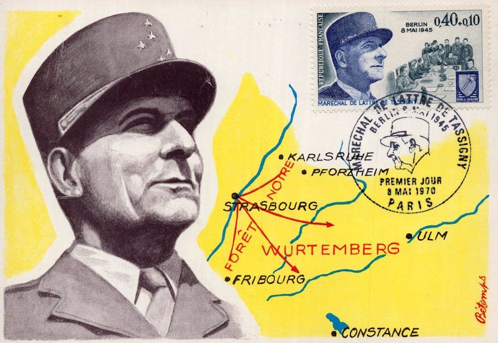 Marechal De Cattre De Tassigny 1970 French First Day Cover Postcard