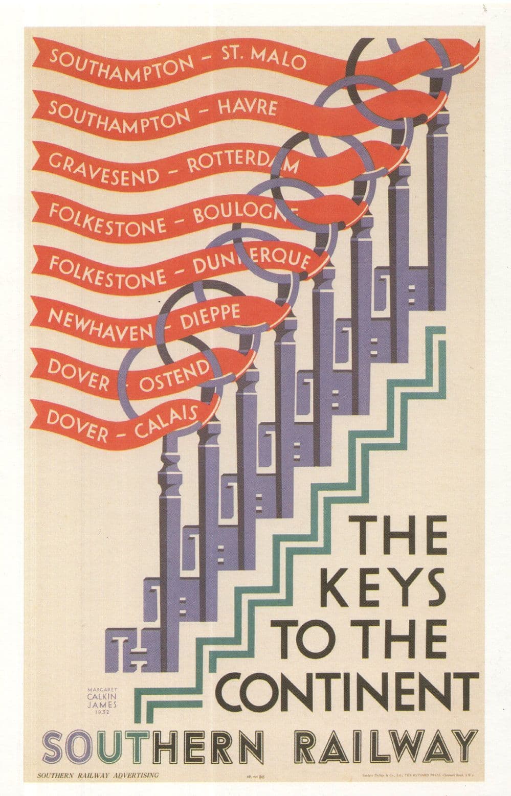 Margaret Calkin James Southern Railways 1932 Poster Postcard