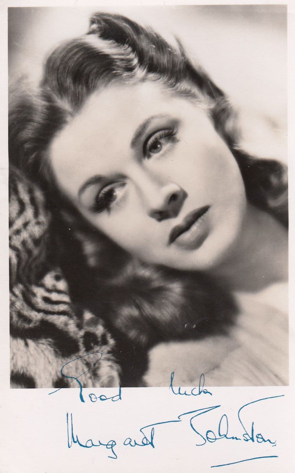 Margaret Johnston Antique Hand Signed Photo