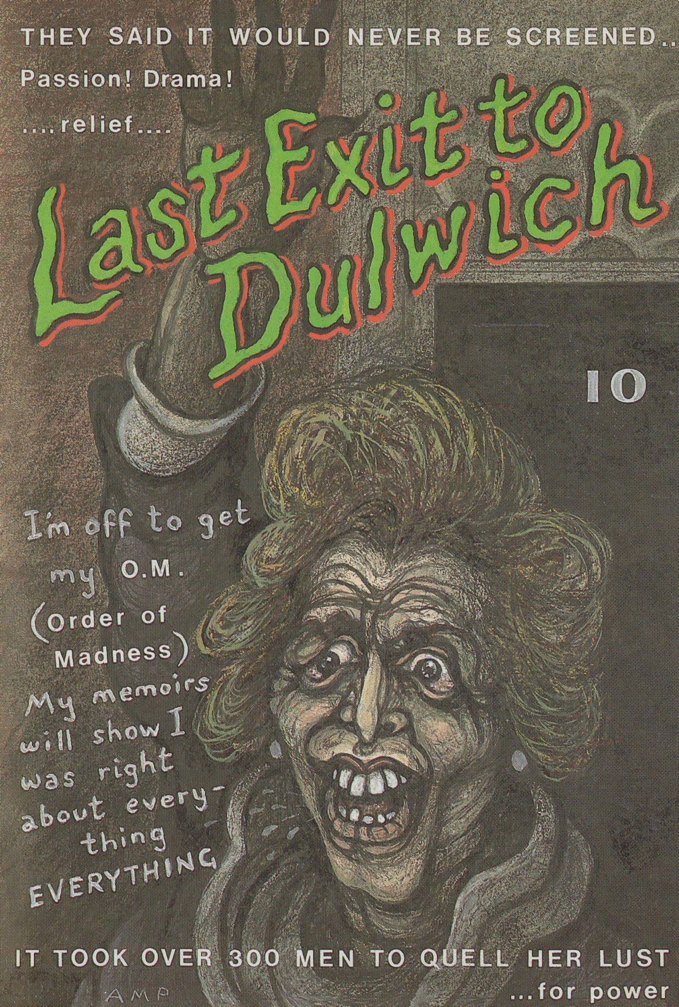 Margaret Thatcher Politics The Dulwich Horror Comic Book Cover Postcard