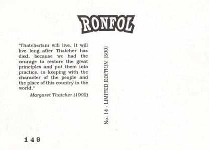 Margaret Thatcher Thatcherism Will Live Ghost Limited Edition Postcard