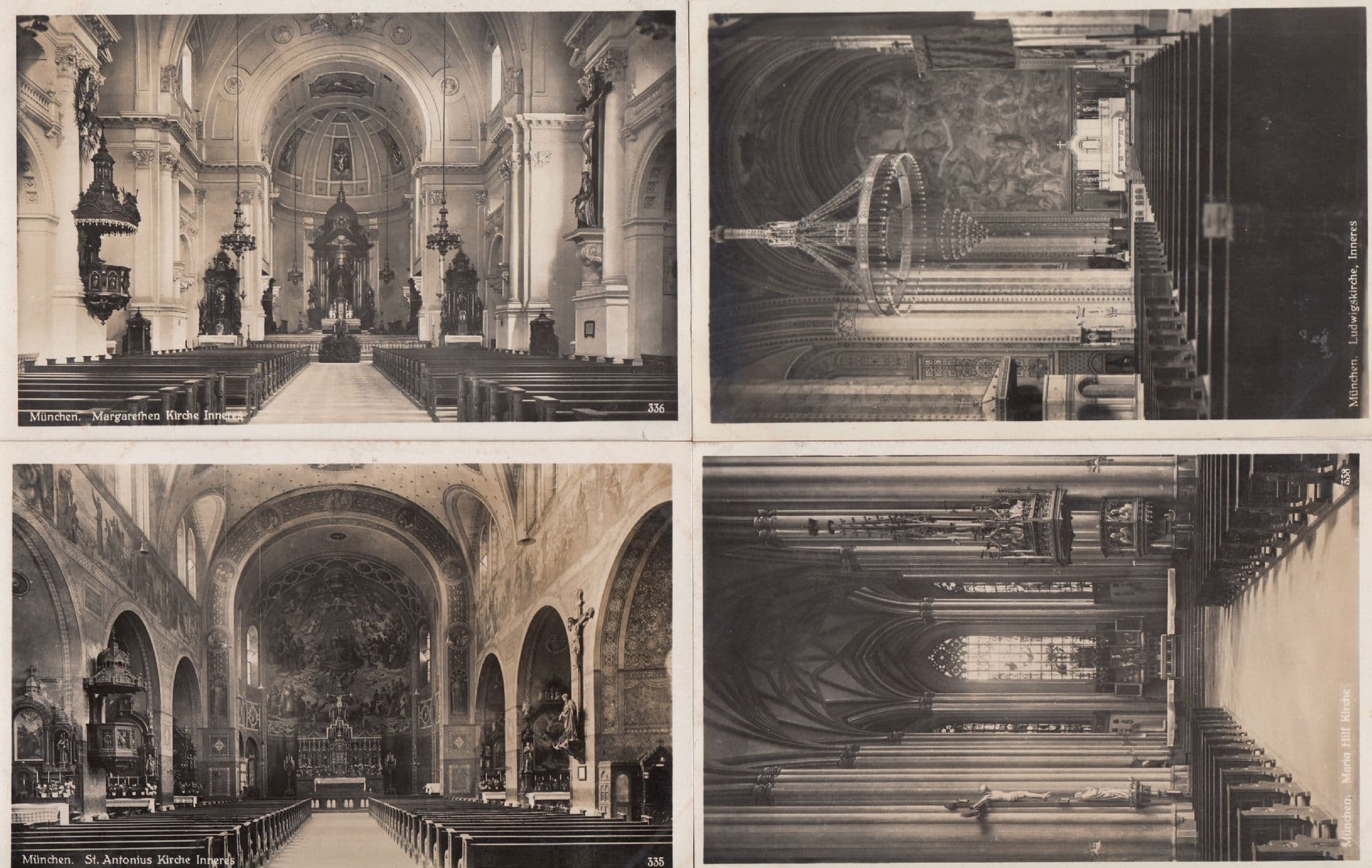 Margarethen Marie Hill Ludwig St Antonius Kirche Munchen 4x Real Photo Postcard s