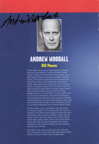 Margot Leicester Andrew Woodall Multi Hand Signed Photo Theatre Page